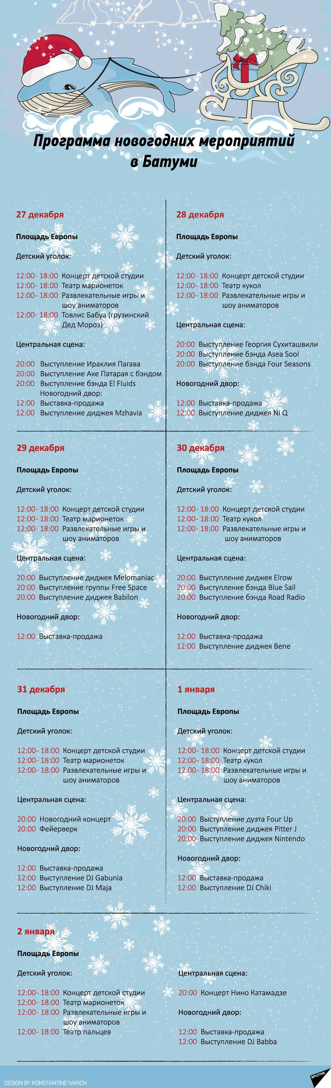 Программа новогодних мероприятий в Батуми - Sputnik Грузия