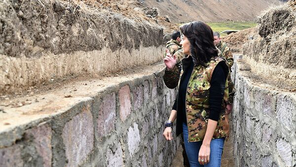 Анна Акопян на армяно-азербайджанской границе (28 ноября 2019). Армения - Sputnik Грузия