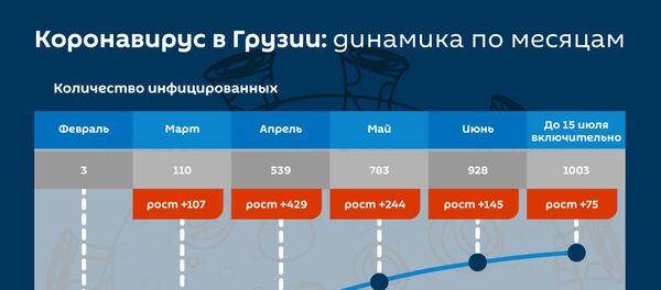 Коронавирус в Грузии: динамика по месяцам - Sputnik Грузия