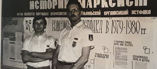 Заместитель главы Россотрудничества Михаил Брюханов в дни Олимпиады возглавлял отряд дружинников - Sputnik Грузия