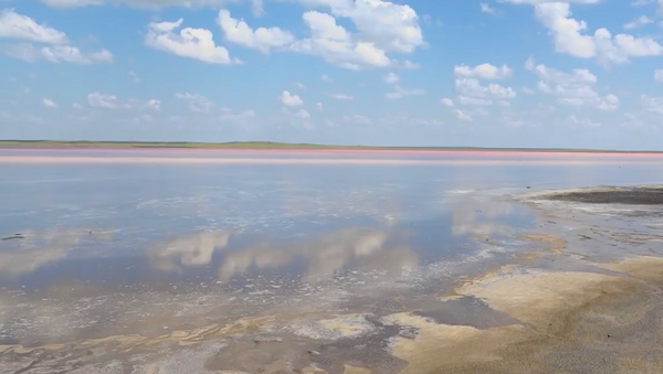 Въезд запрещен: как выглядит опустевшее розовое озеро Кобейтуз - Sputnik Грузия