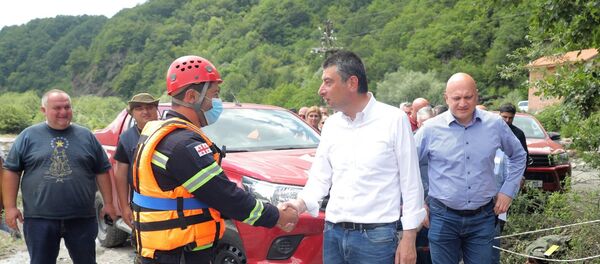 Визит премьер-министра Грузии Георгия Гахария в высокогорный регион Рача - Sputnik Грузия