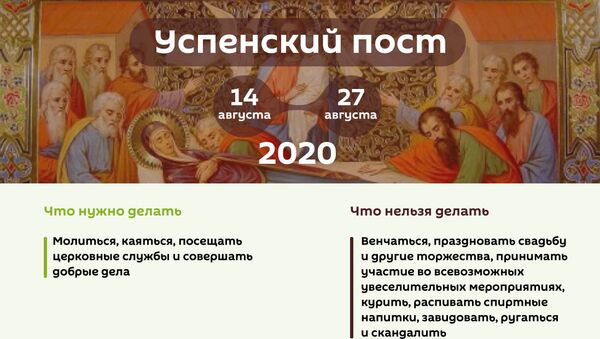 Успенский пост 2020: что можно есть по дням - Sputnik Грузия