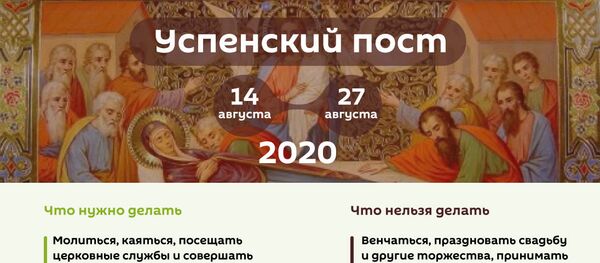Успенский пост 2020: что можно есть по дням - Sputnik Грузия