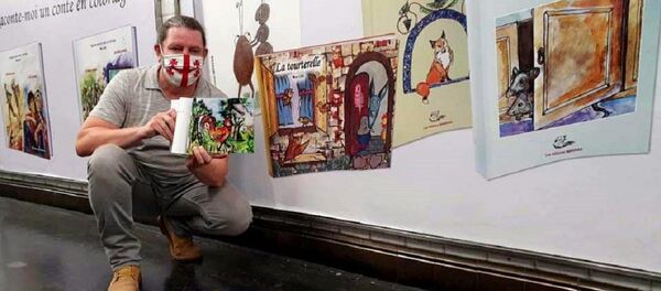 Работы грузинских иллюстраторов в парижском метро - Sputnik Грузия