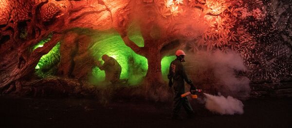 Дезинфекция соляного собора Сипакиры в Колумбии - Sputnik Грузия