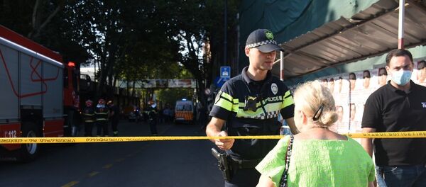 Полиция на месте происшествия в столице Грузии - Sputnik Грузия