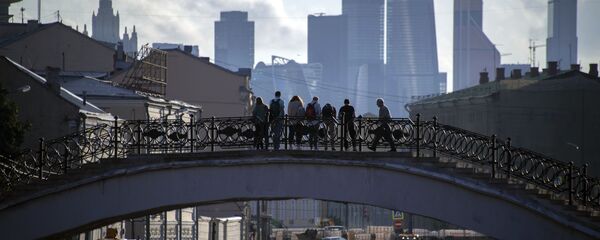 Город Москва. Столица России. Садовнический мост и вид на Москва-сити Город Москва. Столица России. Садовнический мост и вид на Москва-сити - Sputnik Грузия