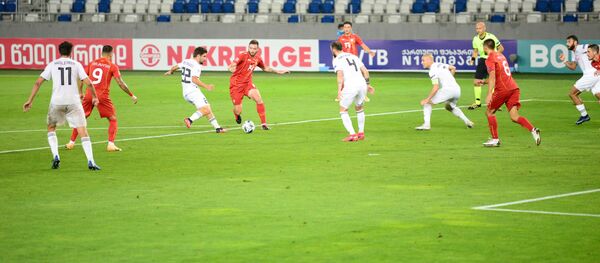 Матч между сборными Грузии и Северной Македонии. Игра при пустых трибунах - Sputnik Грузия