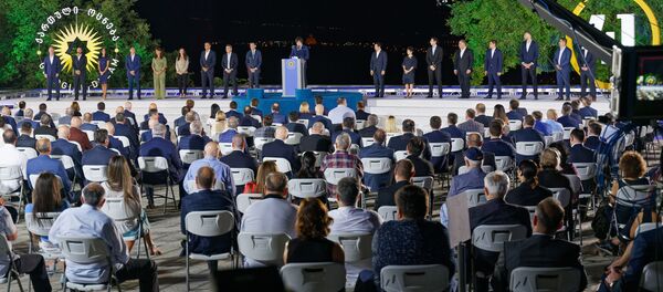„ქართული ოცნების“ მიერ პარტიული სიის პრეზენტაცია „ქართული ოცნების“ მიერ პარტიული სიის პრეზენტაცია - Sputnik საქართველო