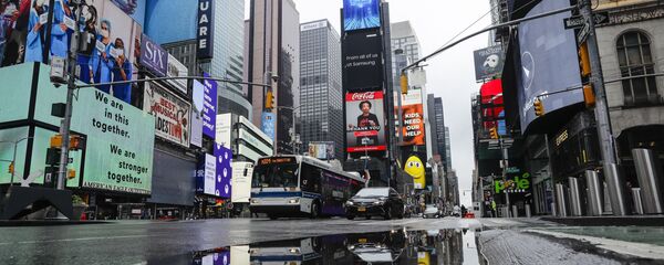 ნიუ-იორკი, ტაიმს სკვერი პანდემიისას ნიუ-იორკი, ტაიმს სკვერი პანდემიისას - Sputnik საქართველო