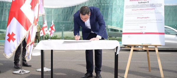 გიორგი ვაშაძე შეთანხმებას აწერს ხელს - Sputnik საქართველო