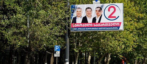 „ევროპული საქართველოს“ წინასაარჩევნო ბანერი - Sputnik საქართველო