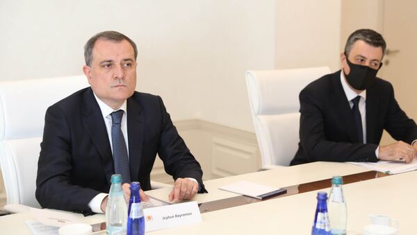 Глава МИД Азербайджана Джейхун Байрамов на встречах в Грузии - Sputnik Грузия