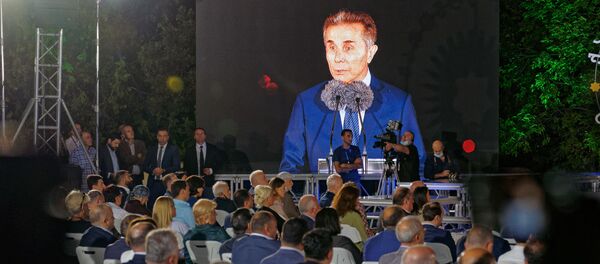 Бидзина Иванишвили выступает перед сторонниками по партии Грузинская мечта в рамках предвыборной кампании - Sputnik Грузия