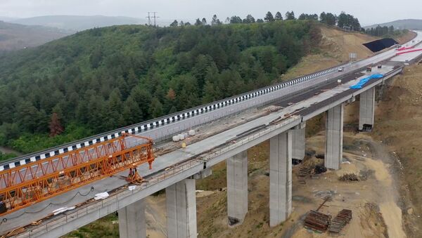 Автобан на трассе Восток - Запад - центральная автомагистраль Грузии - строительство мостов - Sputnik Грузия