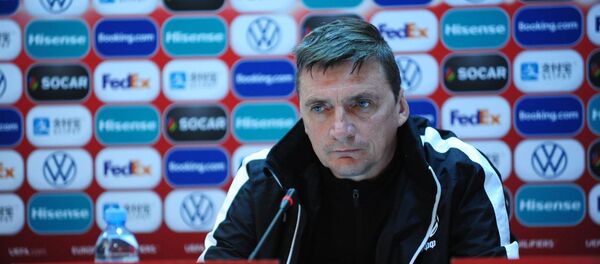 Пресс-конференция перед матчем по футболу между Грузией и Беларусью - Sputnik Грузия