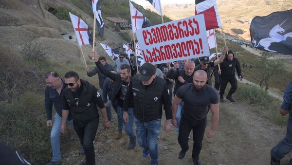 Партия Грузинский марш - национальное движение устраивает шествие к Давид-Гареджи - Sputnik Грузия