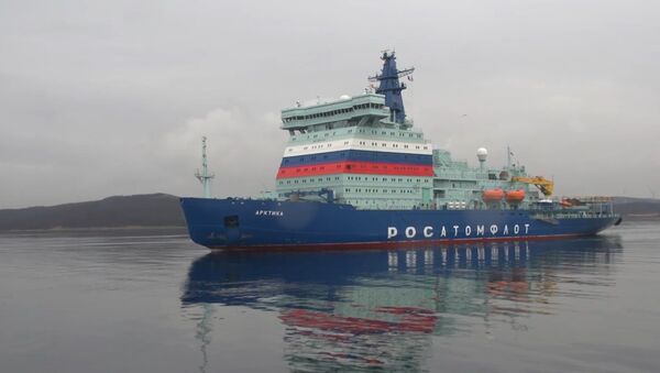 Новый российский ледокол Арктика прибыл в Мурманск после ходовых испытаний - Sputnik Грузия