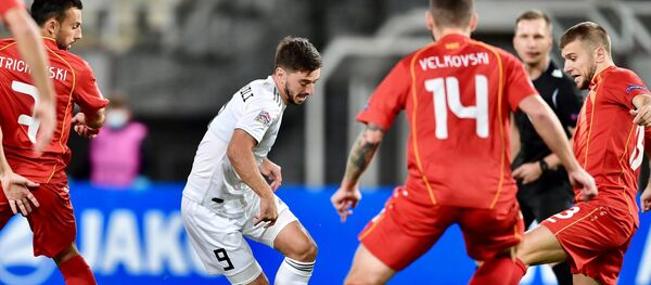 Мачт сборной Грузии с Северной Македонией, Лига наций УЕФА - Sputnik Грузия