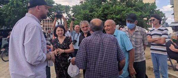 Зураб Джапаридзе, Гирчи, проводит встречи с избирателями - Sputnik Грузия