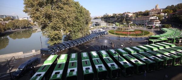 Презентация новых 12-метровых автобусов марки BMC - Sputnik Грузия