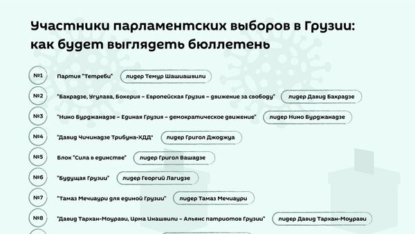 Участники парламентских выборов в Грузии - инфографика - Sputnik Грузия