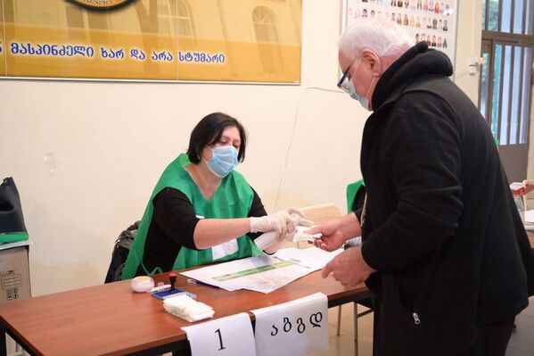Обязательны маски и дезинфекция рук для избирателей - Sputnik Грузия