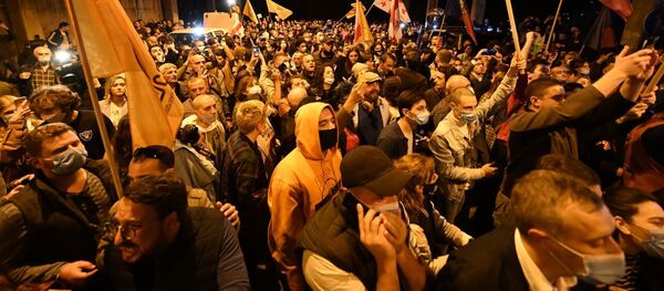 Шествие сторонников оппозиции к резиденции Бидзины Иванишвили - Sputnik Грузия