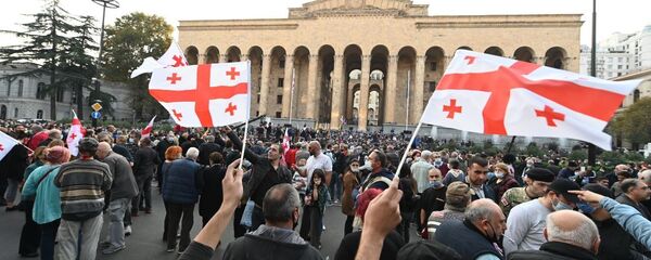 ოპოზიციის აქცია პარლამენტის წინ ოპოზიციის აქცია პარლამენტის წინ - Sputnik საქართველო
