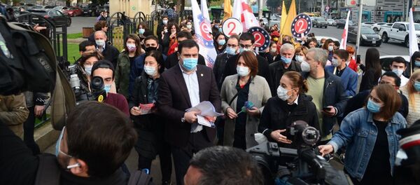 ოპოზიციის ლიდერთა მარში საბურთალოზე ოპოზიციის ლიდერთა მარში საბურთალოზე - Sputnik საქართველო