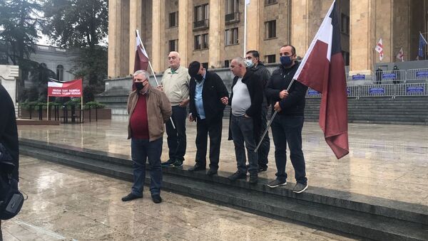 Акция протеста у здания парламента Грузии - Sputnik Грузия