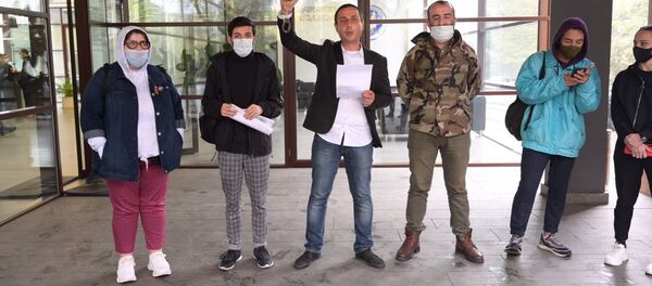 Акция протеста в здании прокуратуры Грузии  - Sputnik Грузия