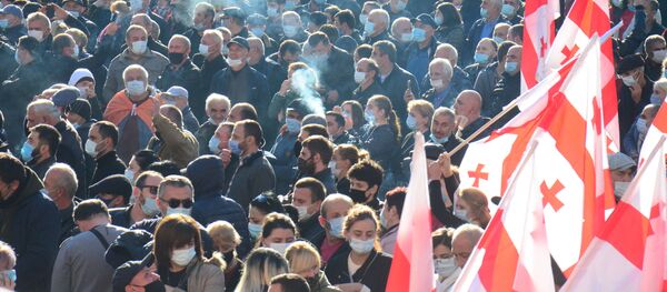 საპროტესტო აქცია ბათუმში საპროტესტო აქცია ბათუმში - Sputnik საქართველო