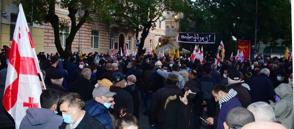 Батуми - крупная акция протеста оппозиции 8 ноября 2020 против итогов парламентских выборов - Sputnik Грузия