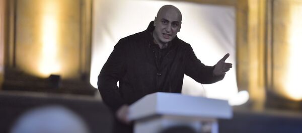 Ника Мелия. Акция протеста оппозиции у здания парламента Грузии 9 ноября 2020 года - Sputnik Грузия