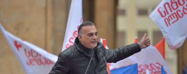 Акция протеста оппозиции 14 ноября 2020 года - выступает Заал Удумашвили - Sputnik Грузия