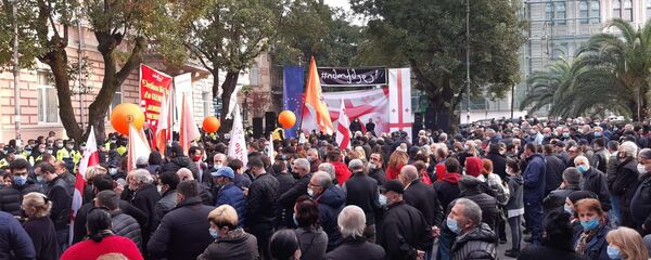 Акция протеста оппозиции в Батуми 15 ноября 2020 года - Sputnik Грузия