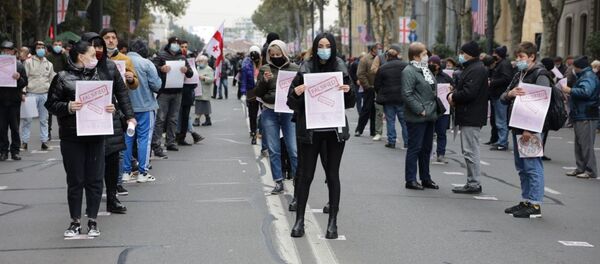 Молчаливая акция оппозиции 18 ноября 2020 Молчаливая акция оппозиции 18 ноября 2020 - Sputnik Грузия