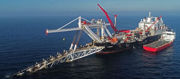 Судно на шельфе Балтийского моря по газопроводу Северный поток 2 - Sputnik Грузия