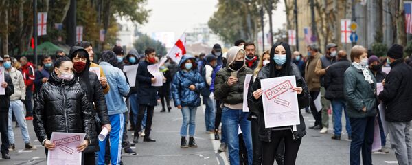 Акция протеста оппозиции против фальсификации выборов 18 ноября 2020 года - Sputnik Грузия