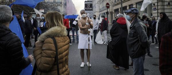 აქცია COVID 19-ის შეზღუდვების წინააღმდეგ  - Sputnik საქართველო