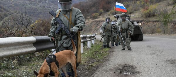 რუსი სამშვიდოებოები ყარაბაღში რუსი სამშვიდოებოები ყარაბაღში - Sputnik საქართველო