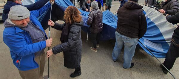 აქცია პარლამენტთან აქცია პარლამენტთან - Sputnik საქართველო