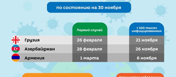 Коронавирус на Южном Кавказе – ноябрь 2020 - Sputnik Грузия
