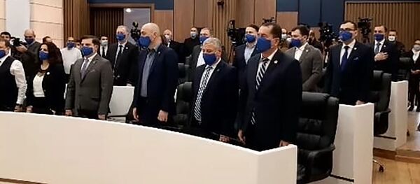 Несмотря на протесты, открылось заседание Верховного совета Аджарии - видео Несмотря на протесты, открылось заседание Верховного совета Аджарии - видео - Sputnik Грузия