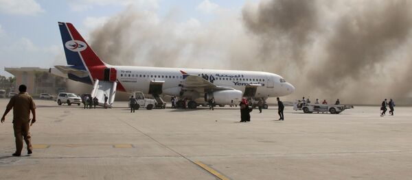 Последствия взрыва в Аэропорту Йемен Последствия взрыва в Аэропорту Йемен - Sputnik Грузия