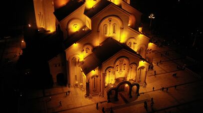 Рождественская служба. Храм Святой Троицы Самеба