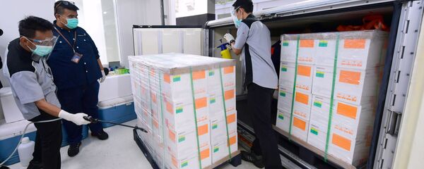 Пандемия коронавируса COVID 19 - отправка в другие страны вакцины из Китая Пандемия коронавируса COVID 19 - отправка в другие страны вакцины из Китая - Sputnik Грузия