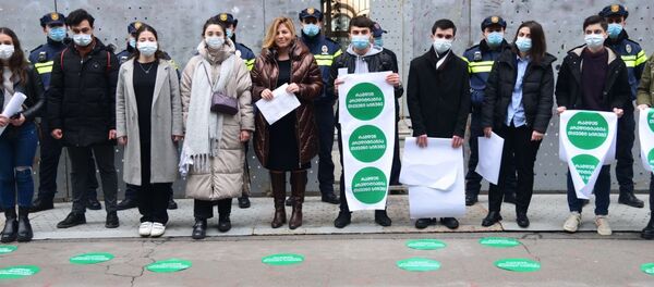  Акция протеста студентов и Движения для народа в защиту прав учащихся 13 января 2021 года - Sputnik Грузия